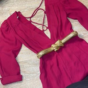 Vintage Pink 80s Barbiecore Barbie business Jumpsuit